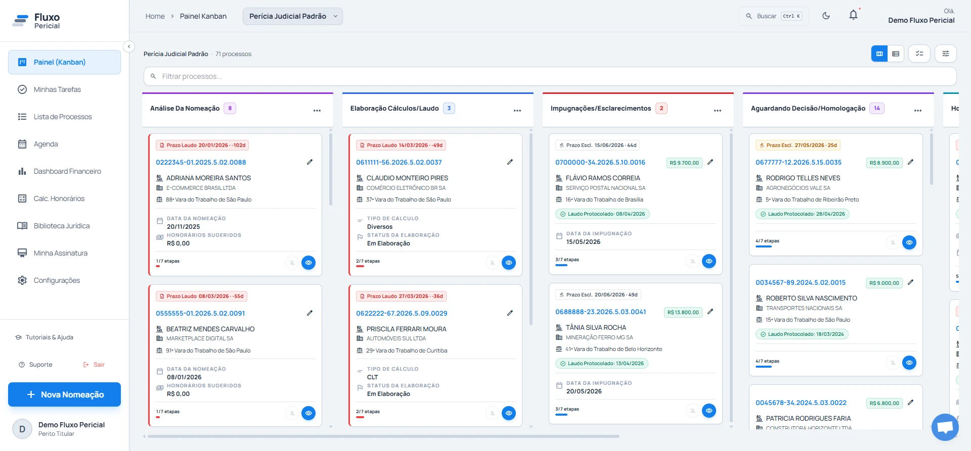 Kanban com mensagem de sucesso após o cadastro
